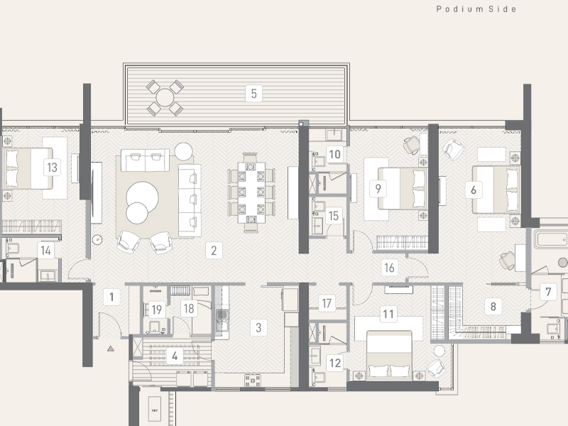 Floor plan of Kasturi The Balmoral Hillside &mdash; photo gallery, images, brochure, amenities, cost sheet, price breakup, availability details, RERA number, RERA certificate, possession date, layout plan, logo, floor plan, master plan, and location map showcasing project highlights and features.