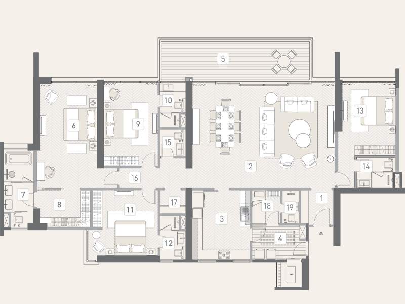 Floor plan of Kasturi The Balmoral Hillside &mdash; photo gallery, images, brochure, amenities, cost sheet, price breakup, availability details, RERA number, RERA certificate, possession date, layout plan, logo, floor plan, master plan, and location map showcasing project highlights and features.