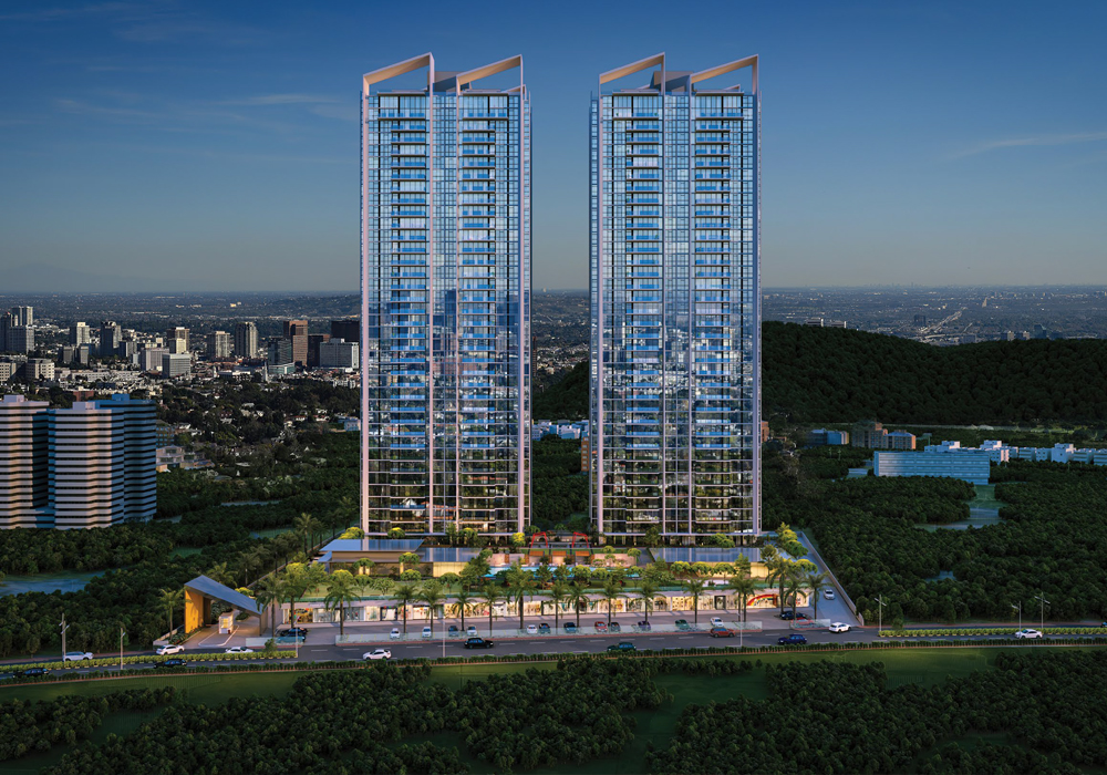 Exterior view of Kasturi The Balmoral Hillside &mdash; photo gallery, images, brochure, amenities, cost sheet, price breakup, availability details, RERA number, RERA certificate, possession date, layout plan, logo, floor plan, master plan, and location map showcasing project highlights and features.